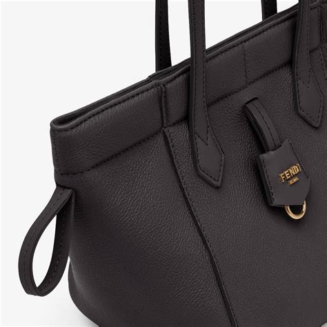 fendi mini weave black|Black leather mini bag that can be transformed .